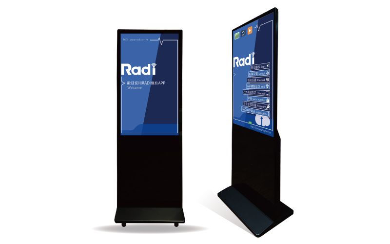 【本月活動】R系列 43吋 移動式/USB商用網路板/觸控型電子看板